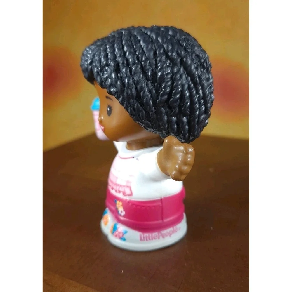 Fisher Price Little People Girl Barbie African American Strawberry Water Bottle
